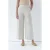 Caroll wide leg high waist casual broek met linnen zand