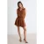 TRENDYOLMİLLA Dames Bruin Effen Kort / Mini Mouwloos Skater Jurken