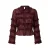 YAS top met ruches – donkerrood