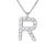 Collar ABC Diamonds 0.09 Cts letter “R” White Gold 18k