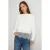 TRENDYOLMİLLA Dames Ecru Effen Lang Relaxed fit Sweatshirts