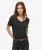 Superdry – Studios Slub T-shirt met V-hals en borduursel – Dames – T-shirts