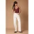 TRENDYOLMİLLA Dames Ecru Effen Recht Hoge taille Jeans