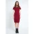Bordeaux Aansluitende Cap Sleeve Jurk