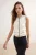 TRENDYOLMİLLA Dames Ecru Colorblock Mouwloos Regular fit Blouses