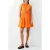 French Connection Tiered Poplin Dress Short Mandarin