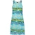 Mouwloze zomerjurk – veelkleurige bloemenprint, doorzichtige nylon overlay, volledig gevoerd met katoen