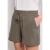 Mid Waist shorts van neteldoek