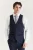 Heren marineblauw kostuumvest Prince of Wales formeel vest