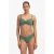 Beachlife niet-voorgevormde halter bikinitop met lurex en textuur groen