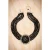Audrey Jet Flower ketting in zwart en zilver