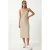 V-hals Mouwloze Midi Slipsjurk