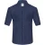 Navy  linnen korte mouw R2 Amsterdam Modern Fit reverskraag