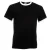 Fruit Of The Loom Heren Ringer T-shirt met korte mouwen (Zwart/Wit)