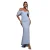 Lang Maxi Jurk Met Off-Shoulder En Drapé Mouwen Dames Goddiva