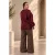 Curviss satijnen blouse – donkerrood