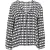 Etro blouse met lange mouwen en stippen in zwart-witte zijde