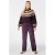 MS Mode noorse trui met print en wol – paars/oranje/lichtroze