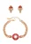 faina Sieraden set  goud / donkerrood