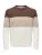 Only & Sons Trui ‘ONSREX’  donkerbruin / wolwit / natuurwit