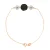 Trilogie armband kristal preciosa wit en zwart zilver 925 roze vergulde