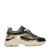 Manfield – Dames – Zwarte leren sneakers –