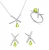 Orphelia ‘Charlotte’ Dames 925 Sterling Zilveren Set: Ketting + Oorbellen + Ring – Zilver SET-7580/P