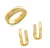 Orphelia ‘Emily’ Dames 925 Sterling Zilveren Set: Oorbellen + Ring – Gouden SET-7581/G