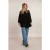 River Woods Cotton-wool Crew Neck Poncho Black
