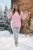 Trendyol Curve Dames Roze Effen Lang Oversized Grote maten Sweatshirts