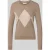 Christian Berg Woman Slim gebreide pullover van kasjmiermix met ronde hals