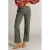 Ivy Beau wide leg broek van travelstof – olijfgroen