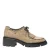 Floris van Bommel Maddi 03.00 suède veterschoenen met blokhak en profielzool – taupe