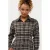 Ydence getailleerde geruite blouse – bruin