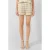 QS straight leg korte gestreepte broek – lichtgeel