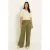 Claudia Sträter wide leg broek – olijfgroen
