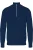 Kronstadt Carlo Sweatshirt ritssluiting marine, Effen