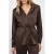 Fifth House satijnen blouse – donkerbruin