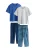 Next Pyjama lang  navy / lichtblauw / donkerblauw / lichtgrijs