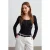 Slim-Fit Wol Gebreide Blouse Met Knopen