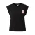 Katoenen T-shirt met schouderdetail en kleine print voor vrouw QS