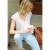 Shirt met losse schouders en gespleten hals