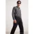 TRENDYOL MAN Heren Grijs Gestreept Lang Regular fit Overhemden