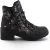 Mustang dames zwarte bloemen veteraars winterenkellaarzen – M0092001