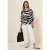 Cecil Dames Katoenen blouse met patroon in Grijs