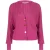 EsQualo Cardigan Puff Sleeve Rib Lurex Pink
