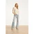 Smashed Lemon Dames flared jeans in lichtblauw |