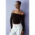 Off-Shoulder Slim Fit Gebreide Blouse
