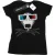 Li-cense Disney dames nightmare before christmas jack skellington 3d bril katoenen t-shirt