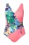 Ulla Popken Badpak  gemengde kleuren / zalm roze